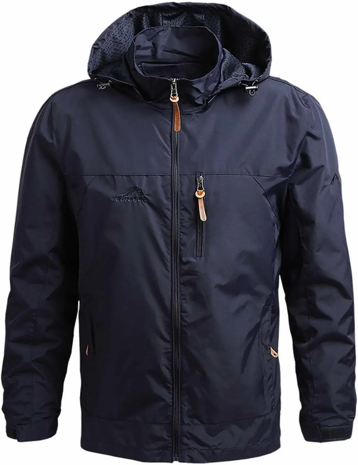 Men's Tactical Hooded Jacket Performance Water Resistant Windbreaker Soft Shell Winter Coat for Hiking Cycling Travel