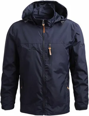 Men's Tactical Hooded Jacket Performance Water Resistant Windbreaker Soft Shell Winter Coat for Hiking Cycling Travel