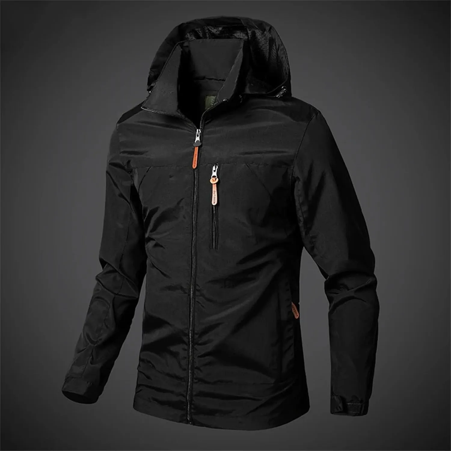 Men's Tactical Jacket Waterproof Lightweight Mountain Sport Jacket Casual Zip Up Hoodie Outdoor Windbreaker Outwear