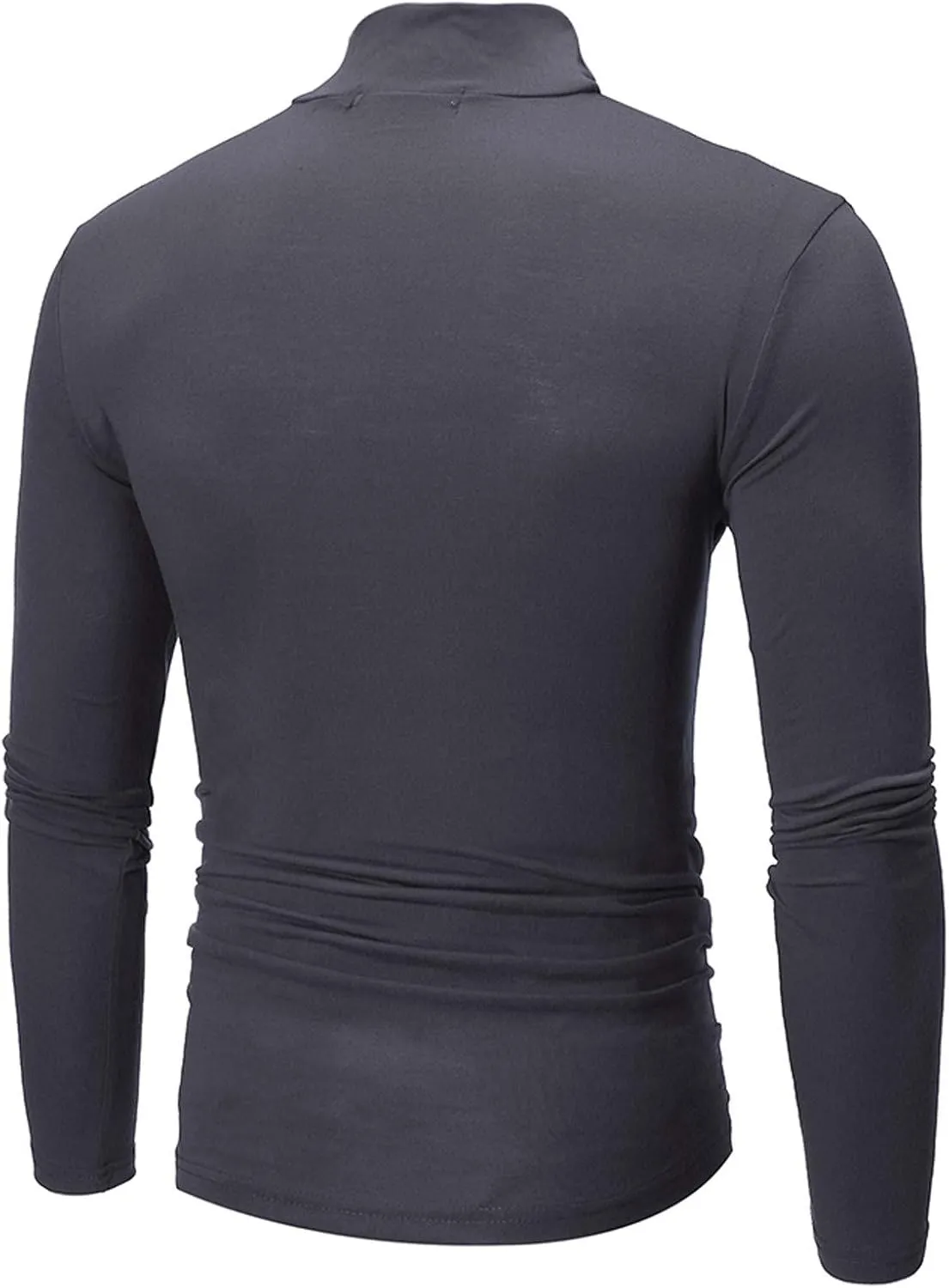 Mens Undershirts Long Sleeve Mock Turtleneck Pullover Sweaters Basic Slim Fit Solid Soft Thermal T-Shirts Baselayer