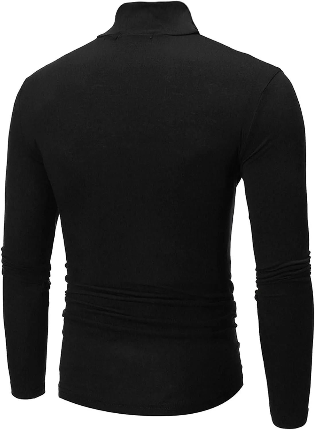 Mens Undershirts Long Sleeve Mock Turtleneck Pullover Sweaters Basic Slim Fit Solid Soft Thermal T-Shirts Baselayer