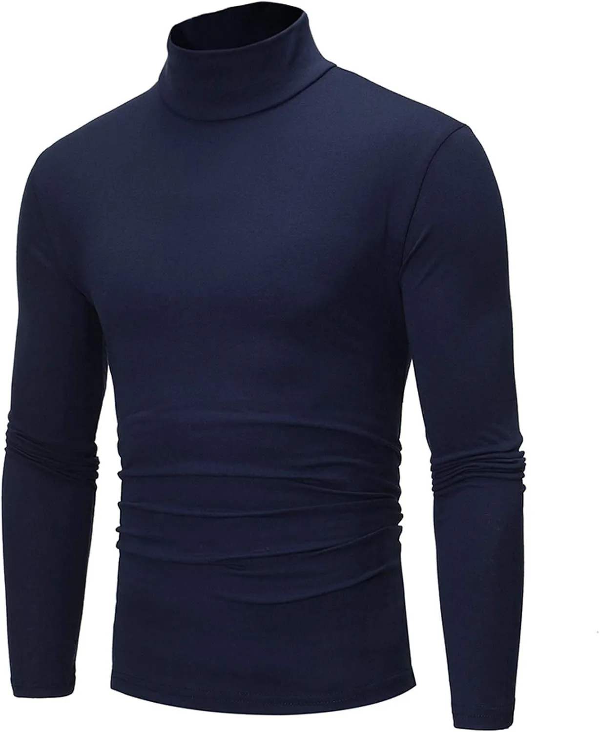 Mens Undershirts Long Sleeve Mock Turtleneck Pullover Sweaters Basic Slim Fit Solid Soft Thermal T-Shirts Baselayer
