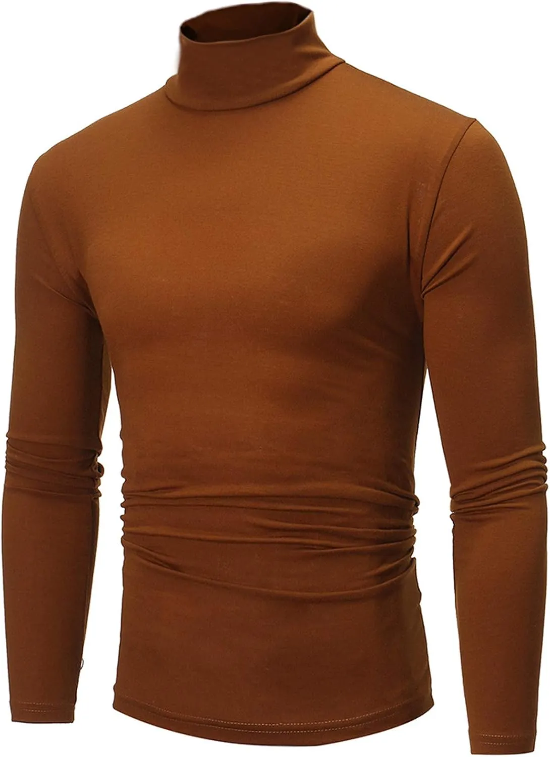 Mens Undershirts Long Sleeve Mock Turtleneck Pullover Sweaters Basic Slim Fit Solid Soft Thermal T-Shirts Baselayer