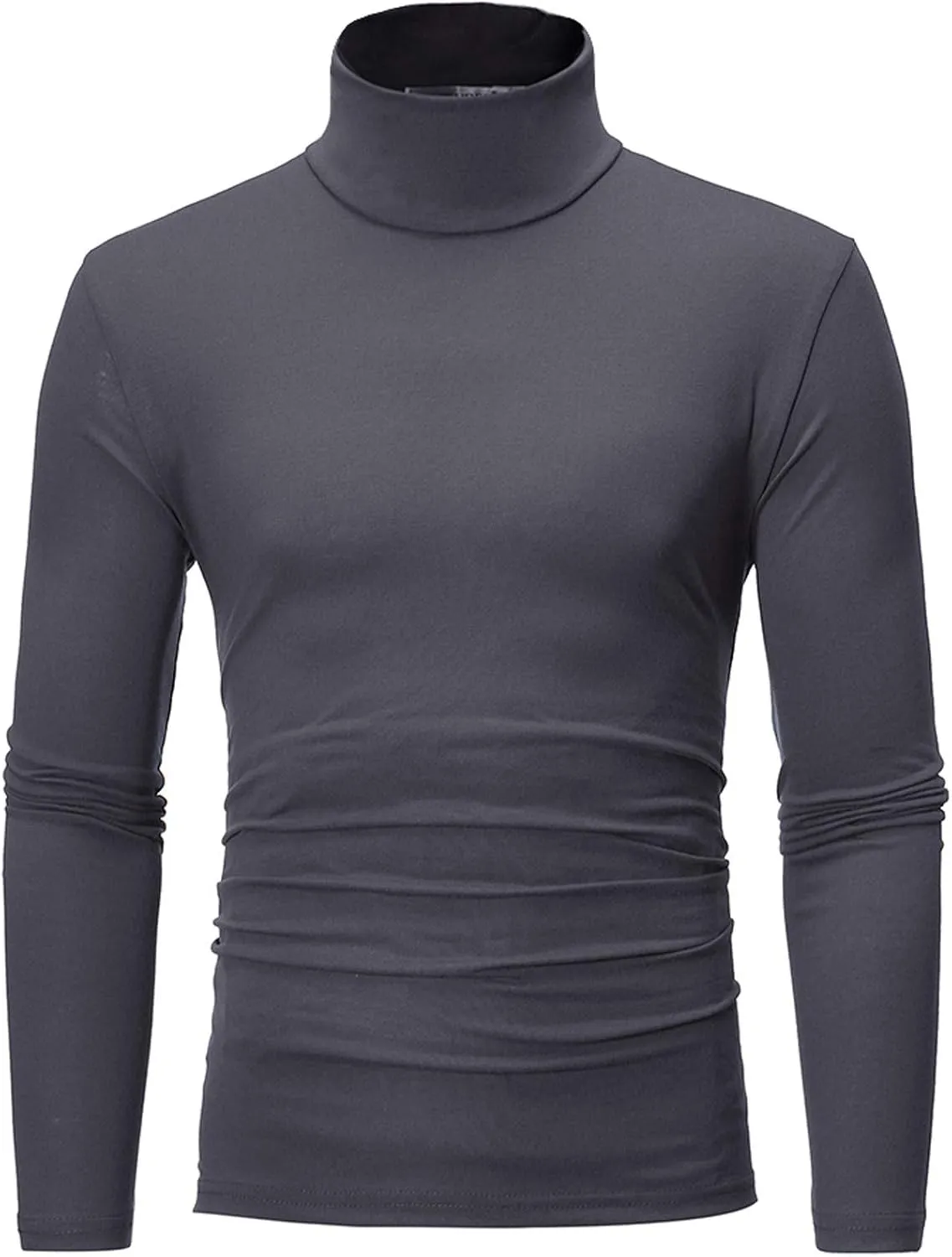 Mens Undershirts Long Sleeve Mock Turtleneck Pullover Sweaters Basic Slim Fit Solid Soft Thermal T-Shirts Baselayer
