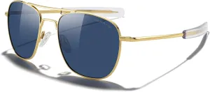 MERRY'S Classic Square Aviator Military Polarized Sunglasses for Men or Women S8636