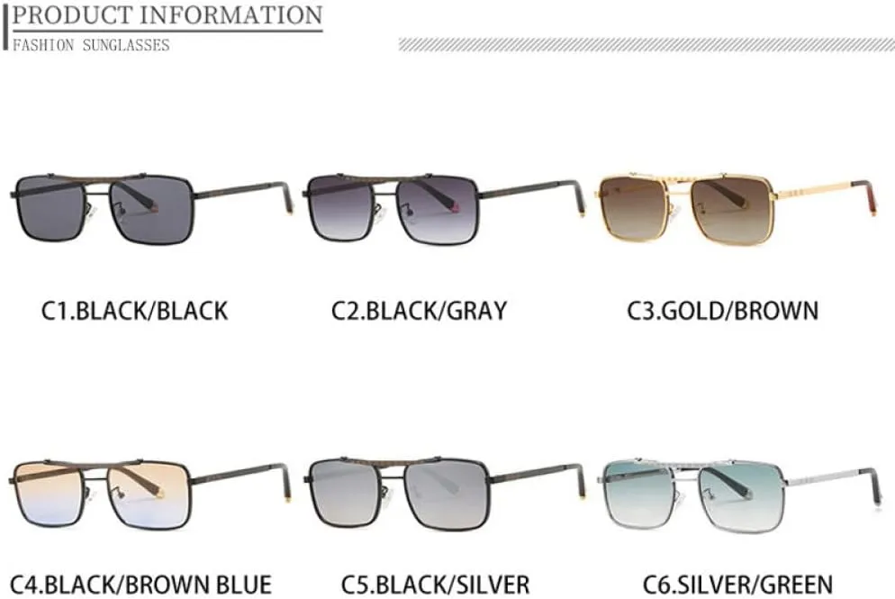 Metal Eyewear Style Gradient Sunglasses Men Women Classic Design Sun Glasses Oculos De Sol