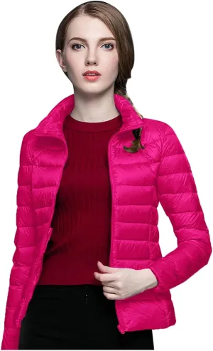 Packable Puffer Jacket Women Lightweight Short down Jackets Winter Trendy Hooded Bubble Coat Light Puffer Jackets