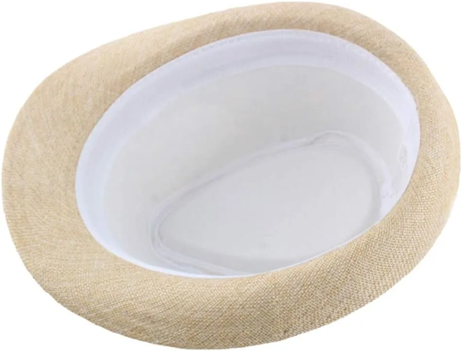 Panama Beach Sun Hat Mens Womens Straw Wide Brim Beach Belt Buckle Fedora Hat Packable Short Brim Roll Up Travel Hat