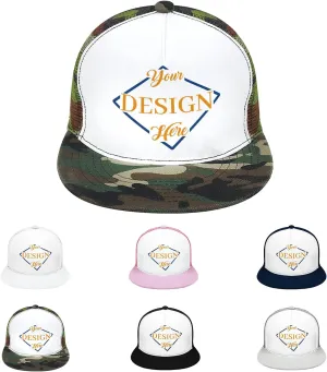 Personalized Cap Customizable Hat Custom Baseball Cap Adjustable Trucker Cap Unisex Style Headwear Adjustable for Men & Women