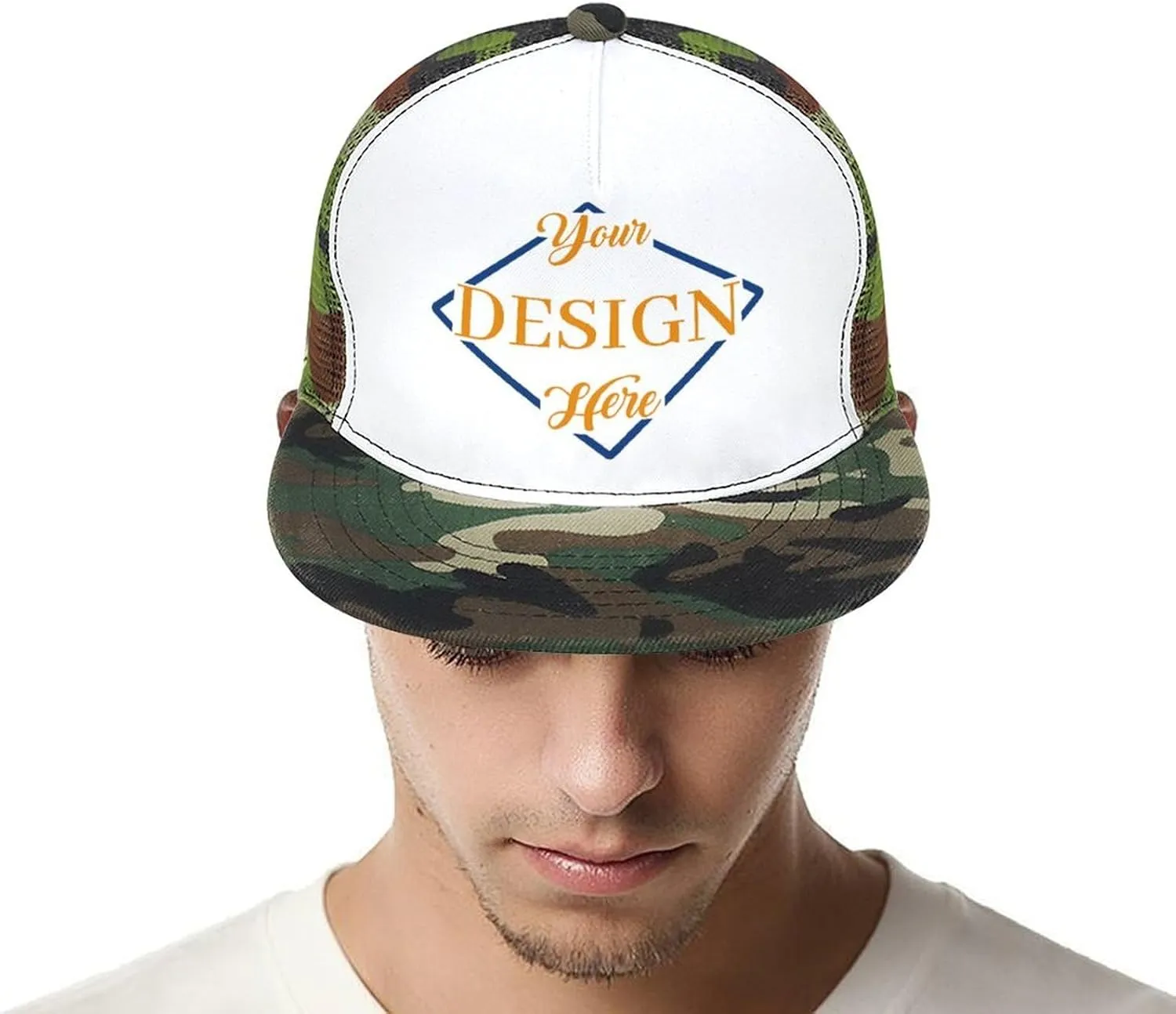 Personalized Cap Customizable Hat Custom Baseball Cap Adjustable Trucker Cap Unisex Style Headwear Adjustable for Men & Women