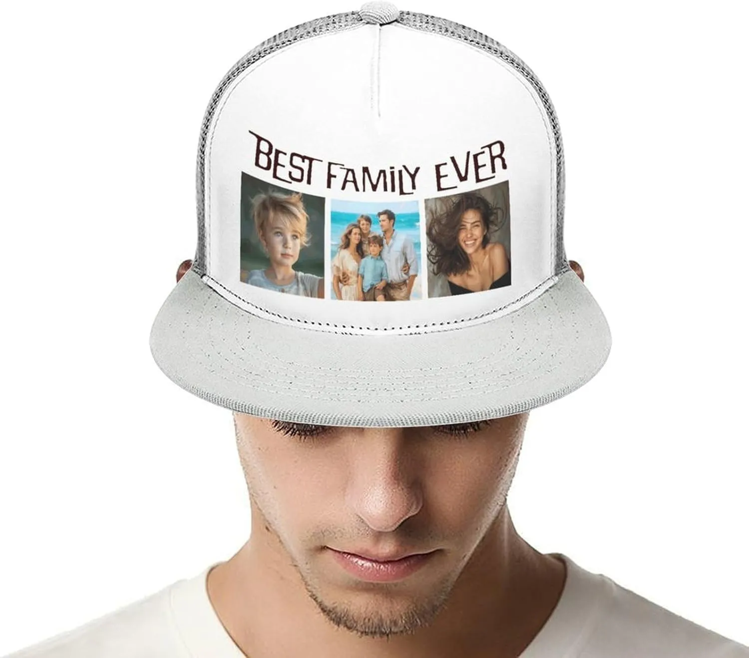 Personalized Cap Customizable Hat Custom Baseball Cap Adjustable Trucker Cap Unisex Style Headwear Adjustable for Men & Women