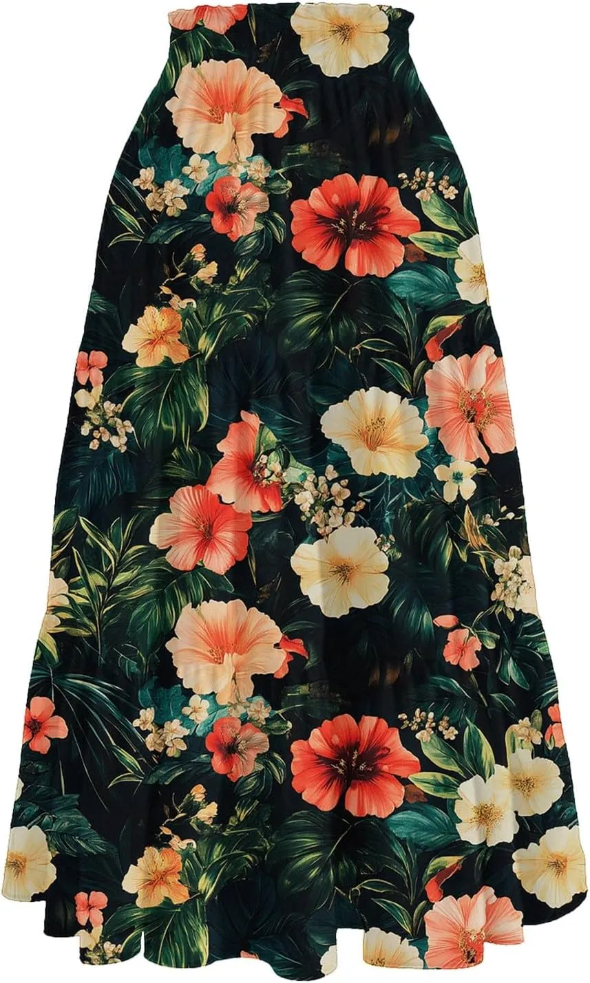 Pleated Tennis Skirt for Women High Waist A-Line Flowy Summer Skirt Trendy