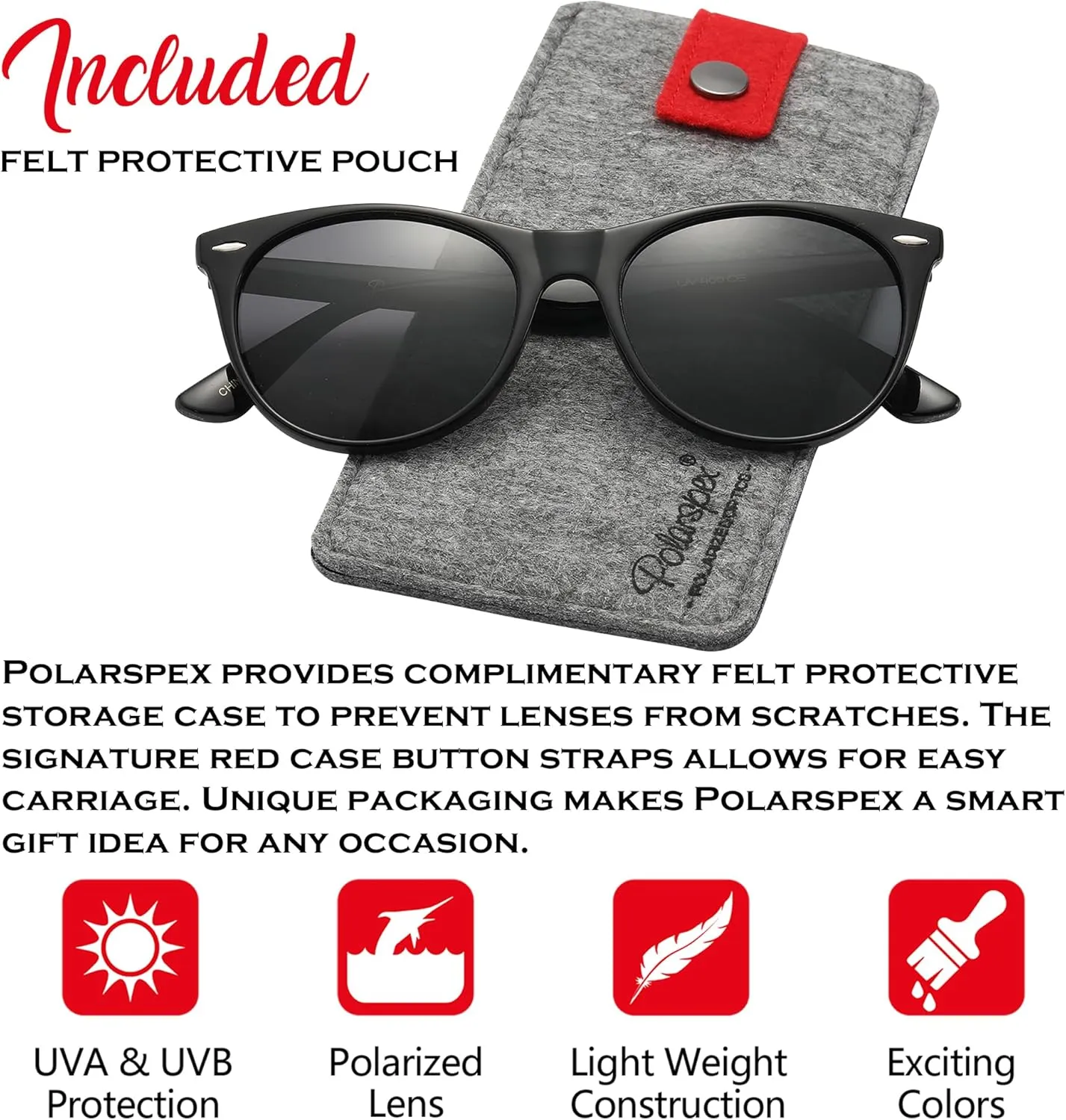 PolarSpex Polarized Sunglasses for Women Retro Classic Cateye Sunglasses for Women, UV Protection for Driving & Fishing