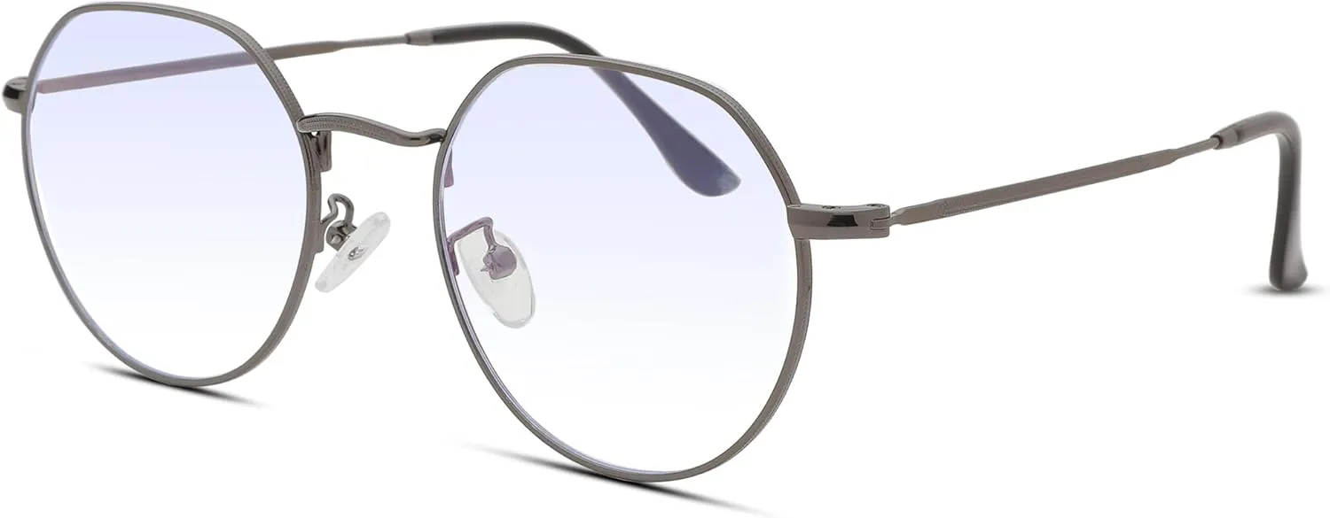 Pro Acme Fashion Round Glasses Metal Clear Lens Frame Vintage Unisex Eyeglasses 53MM