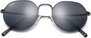 Pro Acme Glass Round Sunglasses for Women Men, Metal Frame Polygon Shades Sun Glass 53MM