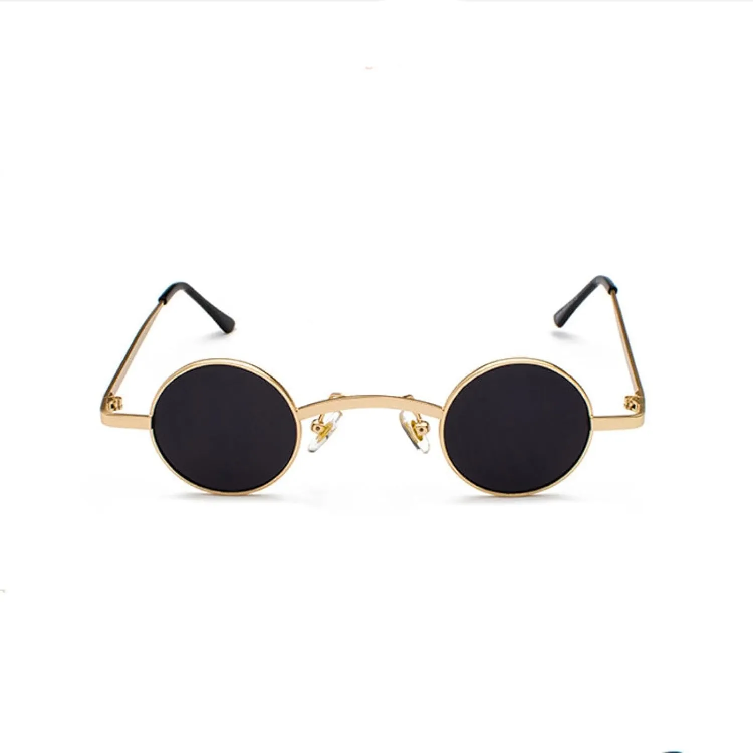 Punk Sunglasses Classic Small Round Clear Red Uv400