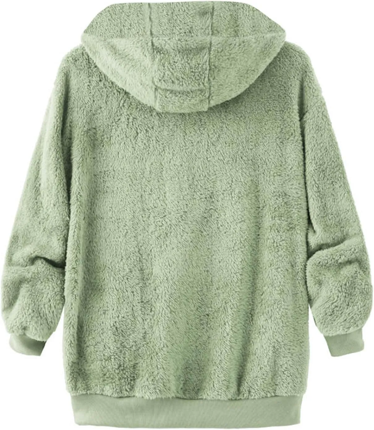 Quilted Jackets for Women Plus Size Fuzzy Fleece Jacket Winter Full Zip Plush Hooded Cardigan Coats Outerwear