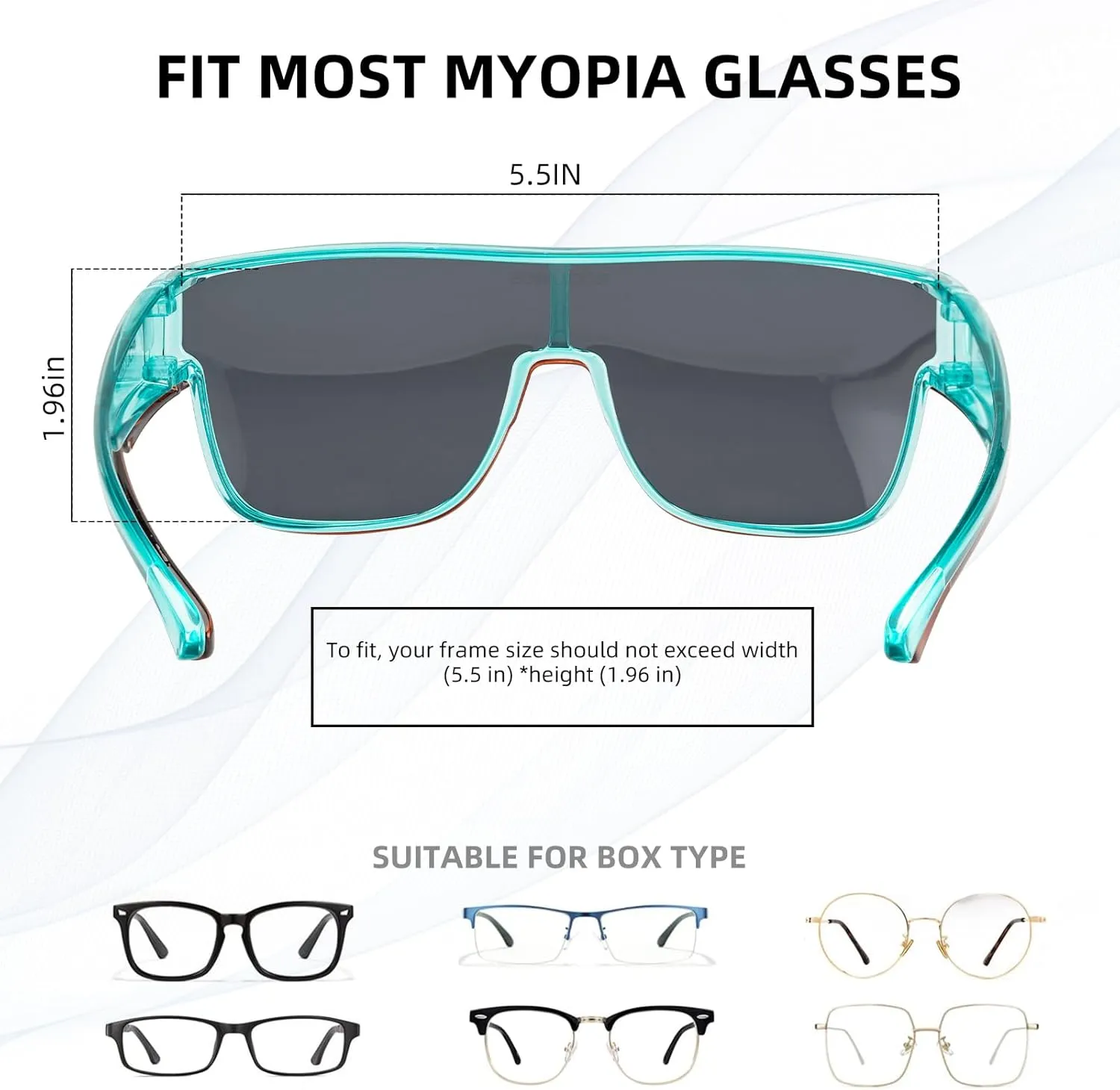 ROCKBROS Polarized Fit Over Glasses Sunglasses 100% UV400 Protection for Men Women,Wrap Around Sunglasses for Driving Cycling