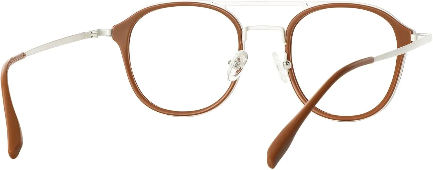 Round Reading Glasses Women - Blue Light Blocking Readers with Spring Hinge Ultra Lightweight Circle Reading Glasses FT2121