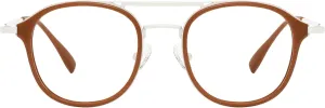 Round Reading Glasses Women - Blue Light Blocking Readers with Spring Hinge Ultra Lightweight Circle Reading Glasses FT2121