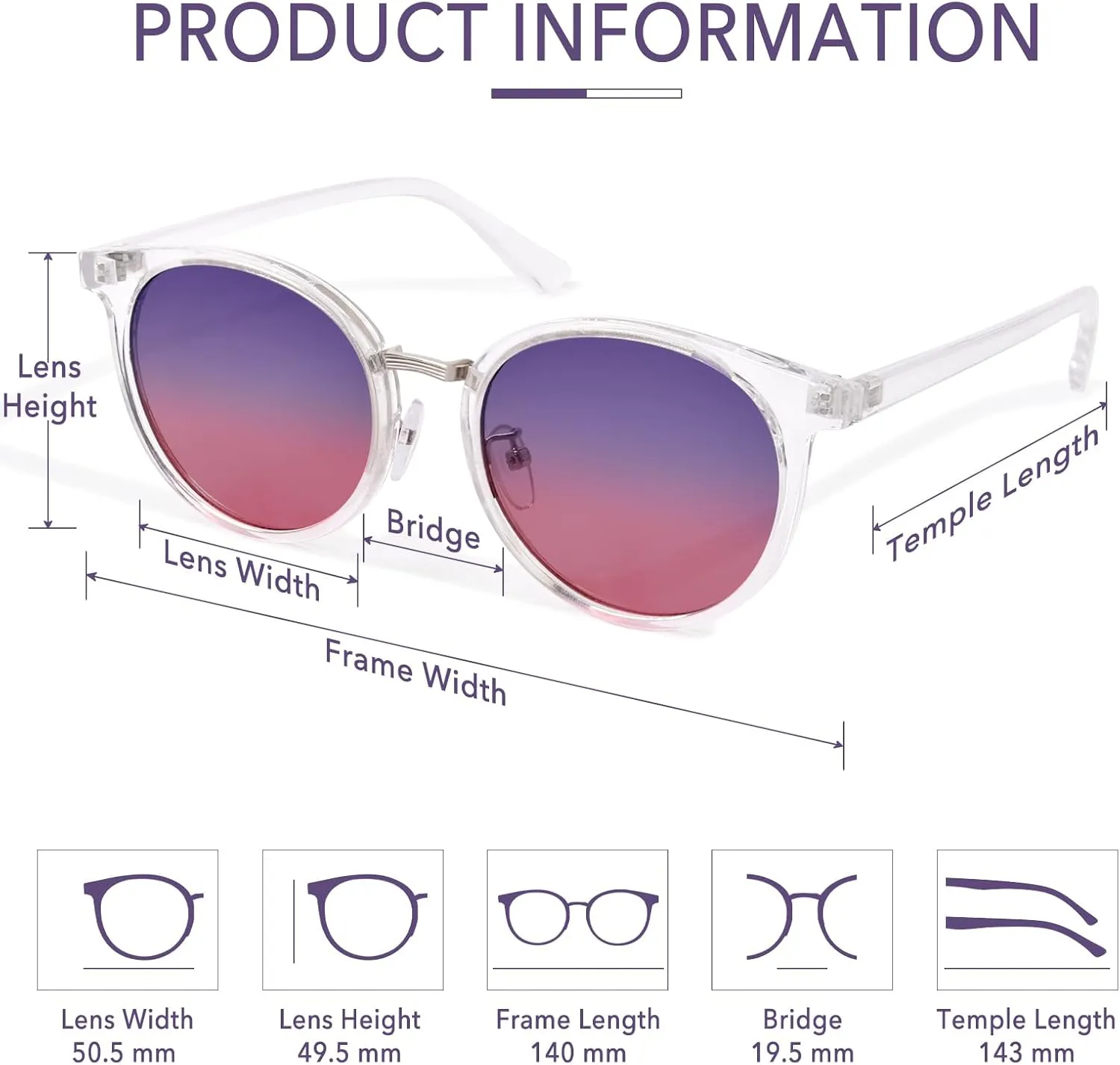 Round Sunglasses Womens Classic Trendy Sun glasses for Women UV400 Protection Retro Vintage Shades for Ladies Girls