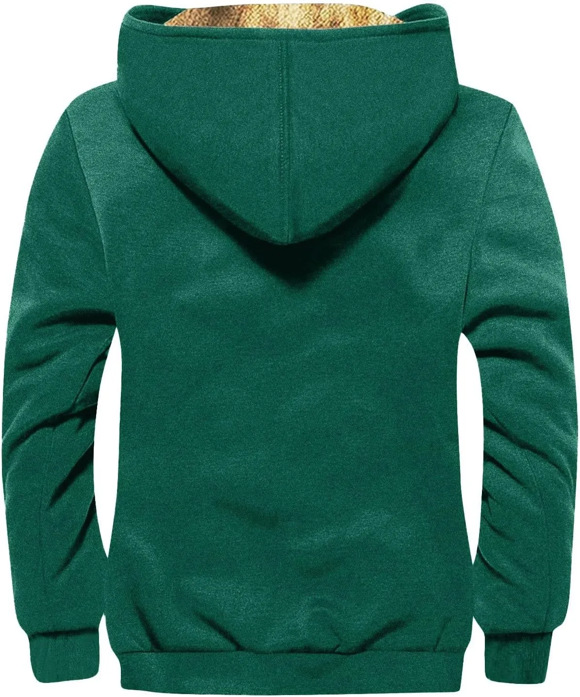 RTRDE Mens Fashion Hooded Jacket Lined Hoodie Jackets Casual Winter Warm Fleece Coats with Hood Outwear Jacket, M-7XL