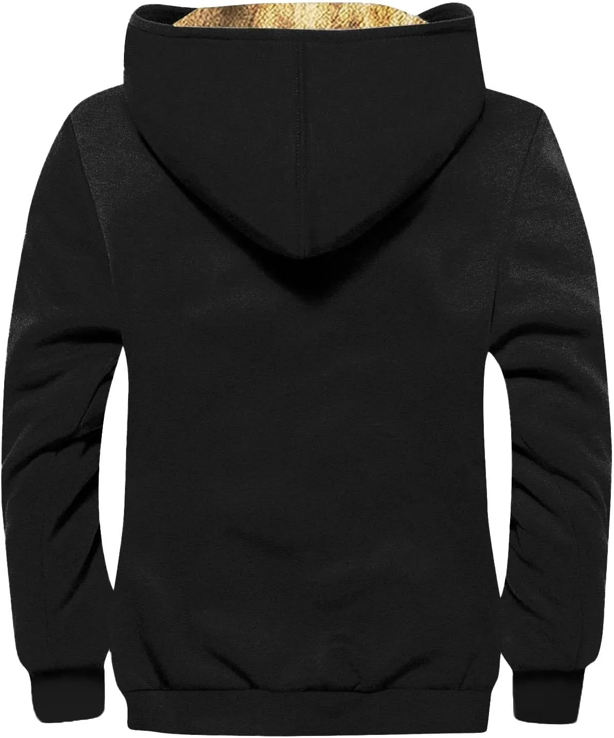 RTRDE Mens Winter Work Coat Zip Up Hoodie Casual Sherpa Lined Jackets Fleece Warm Work Coats Outwear Casual Jacket