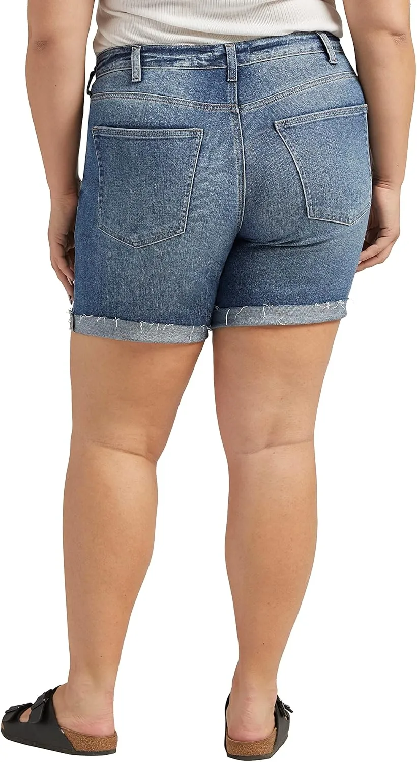 Silver Jeans Co. Women's Plus Size Sure Thing High Rise Long Short