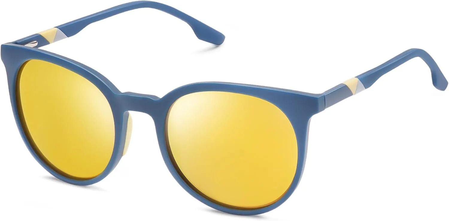 SOJOS Oversized Round Polarized Sports Sunglasses for Women Men, Ultralight TR90 Womens Mens Sport Sunglasses SJ2092