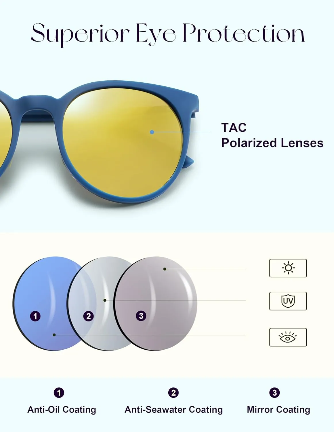 SOJOS Oversized Round Polarized Sports Sunglasses for Women Men, Ultralight TR90 Womens Mens Sport Sunglasses SJ2092