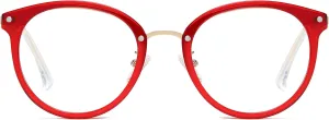 SOJOS Retro Round TR90 Blue Light Reading Glasses Womens Mens Readers Computer Glasses Eyewear Frame SJ9001
