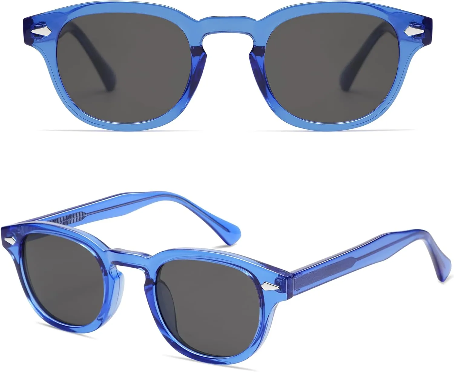 SOJOS Retro Small Round Sunglasses for Men Women Trendy Circle Style UV400 Lenses Unisex Sun Glasses SJ2251