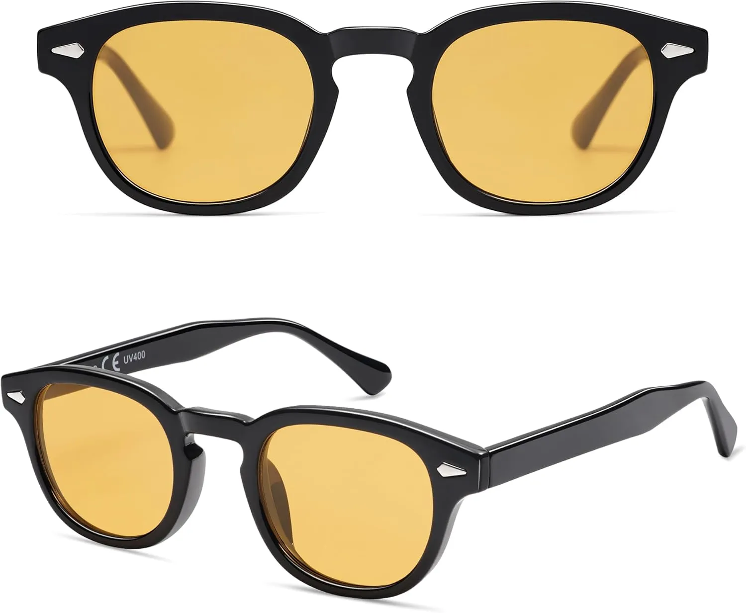 SOJOS Retro Small Round Sunglasses for Men Women Trendy Circle Style UV400 Lenses Unisex Sun Glasses SJ2251