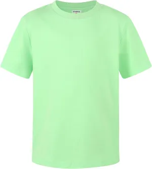 Spring&Gege Boys Heavyweight Soft Cotton Short Sleeve Crewneck T Shirts(5-14 Years)