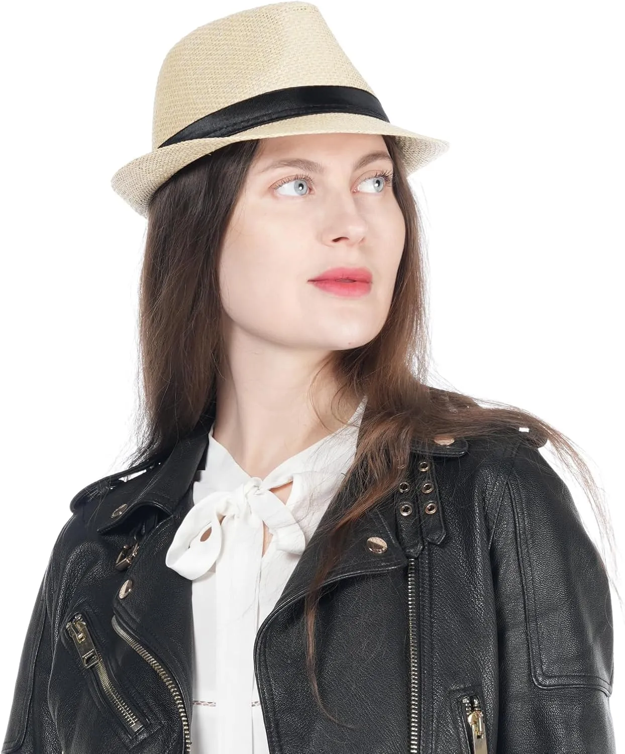 Straw Fedora Hat Mens Fedora Hats for Men and Women Sun Trilby Hat Summer Panama Hats