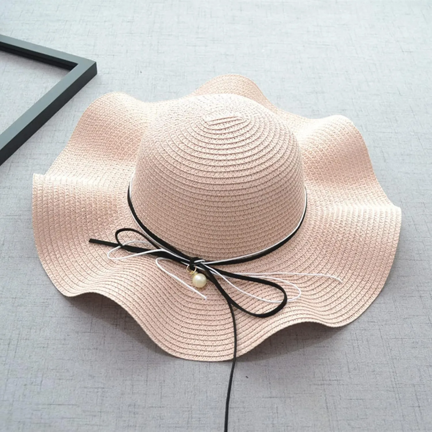 Straw Fedora Panama Hat Women Wide Brim Floppy Roll Up Foldable UPF 50  Beach Vacation Gardening Sun Hats