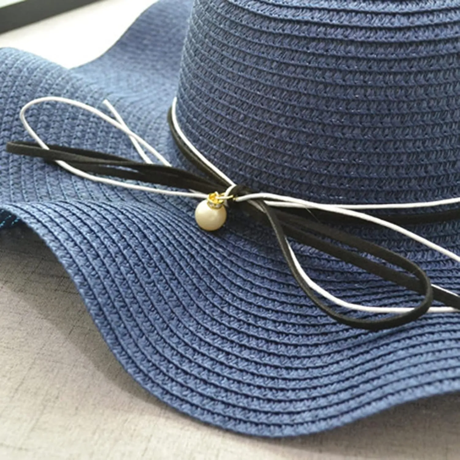 Straw Fedora Panama Hat Women Wide Brim Floppy Roll Up Foldable UPF 50  Beach Vacation Gardening Sun Hats