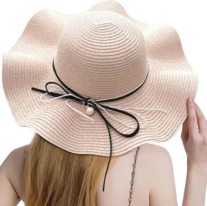 Straw Fedora Panama Hat Women Wide Brim Floppy Roll Up Foldable UPF 50  Beach Vacation Gardening Sun Hats