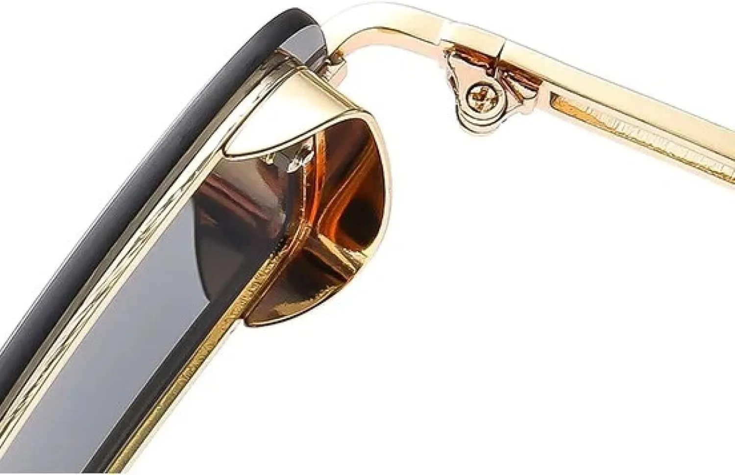 Stylish Small Metallic Gradient Color Classic Sunglasses for Men and Women Uv400