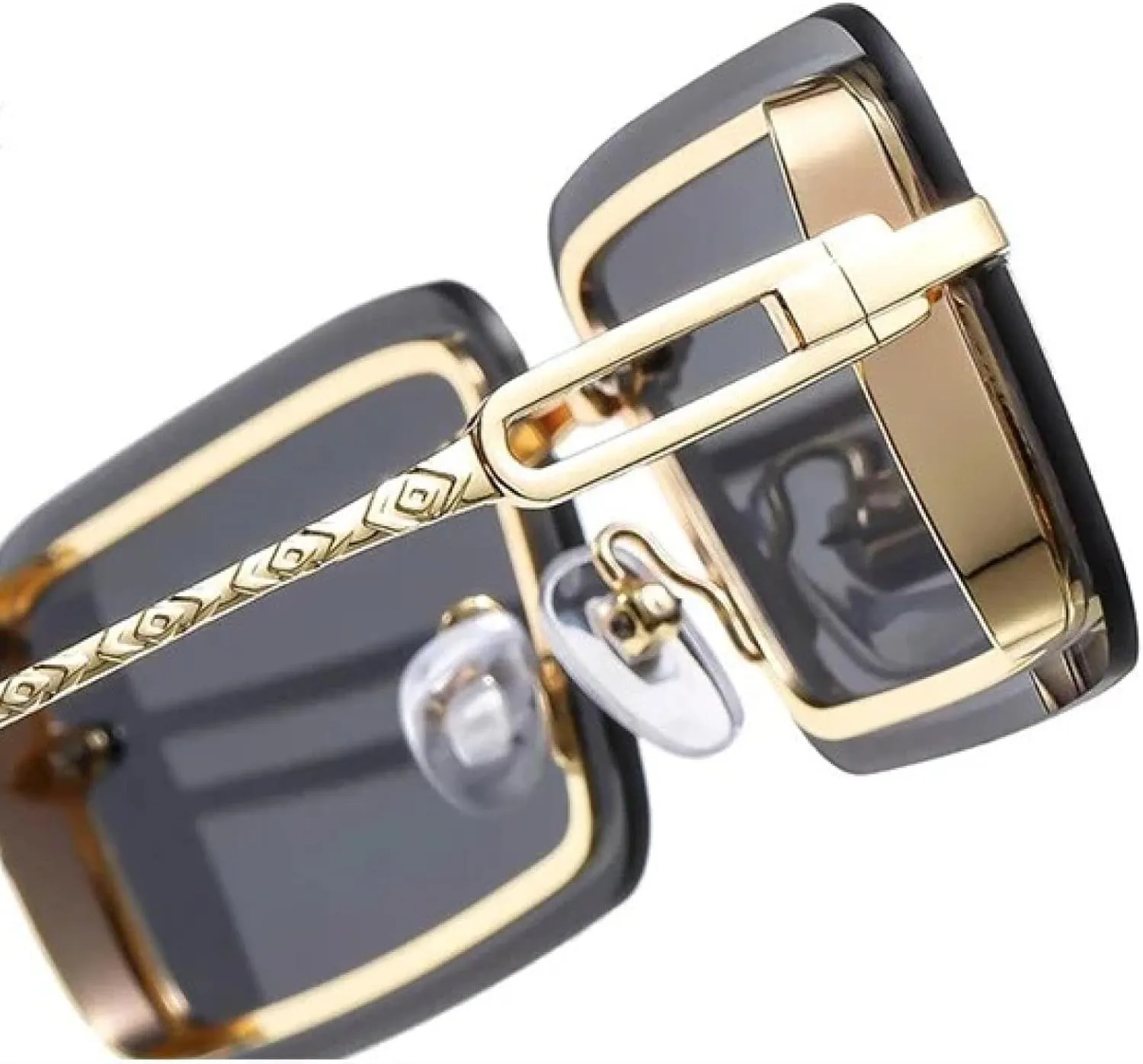 Stylish Small Metallic Gradient Color Classic Sunglasses for Men and Women Uv400