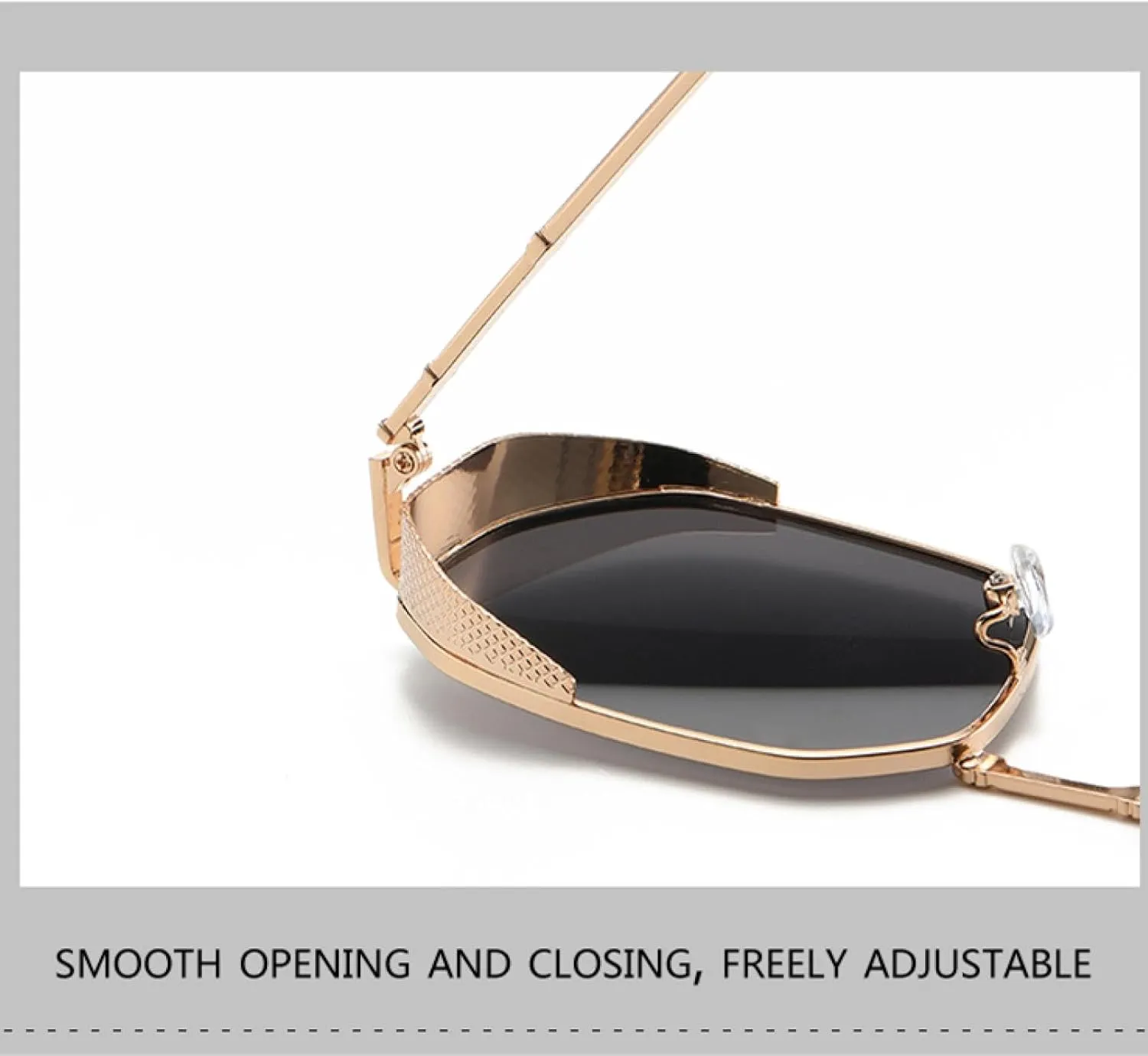 Sunglasses for Women Fashion Rectangle Retro Gradient Color Metal Classic Uv400