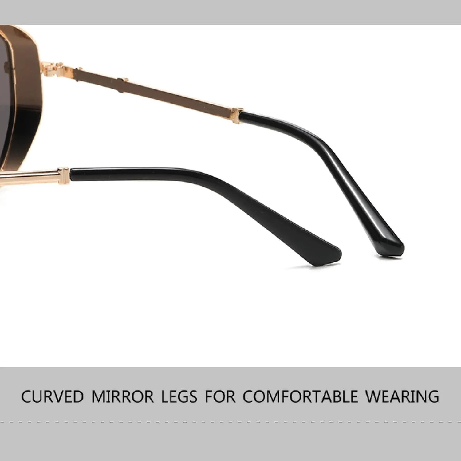 Sunglasses for Women Fashion Rectangle Retro Gradient Color Metal Classic Uv400