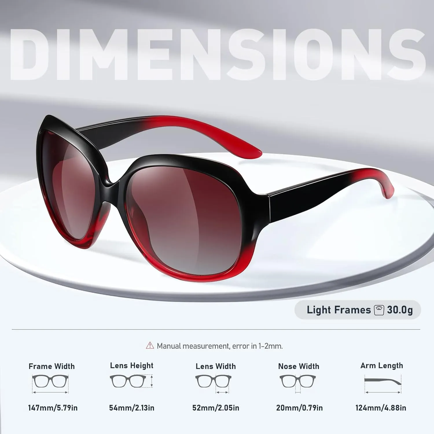 Sunglasses Womens Polarized Oversized Sunglasses for Women Trendy Classic Large Driving Sun Glasses UV400 Protection