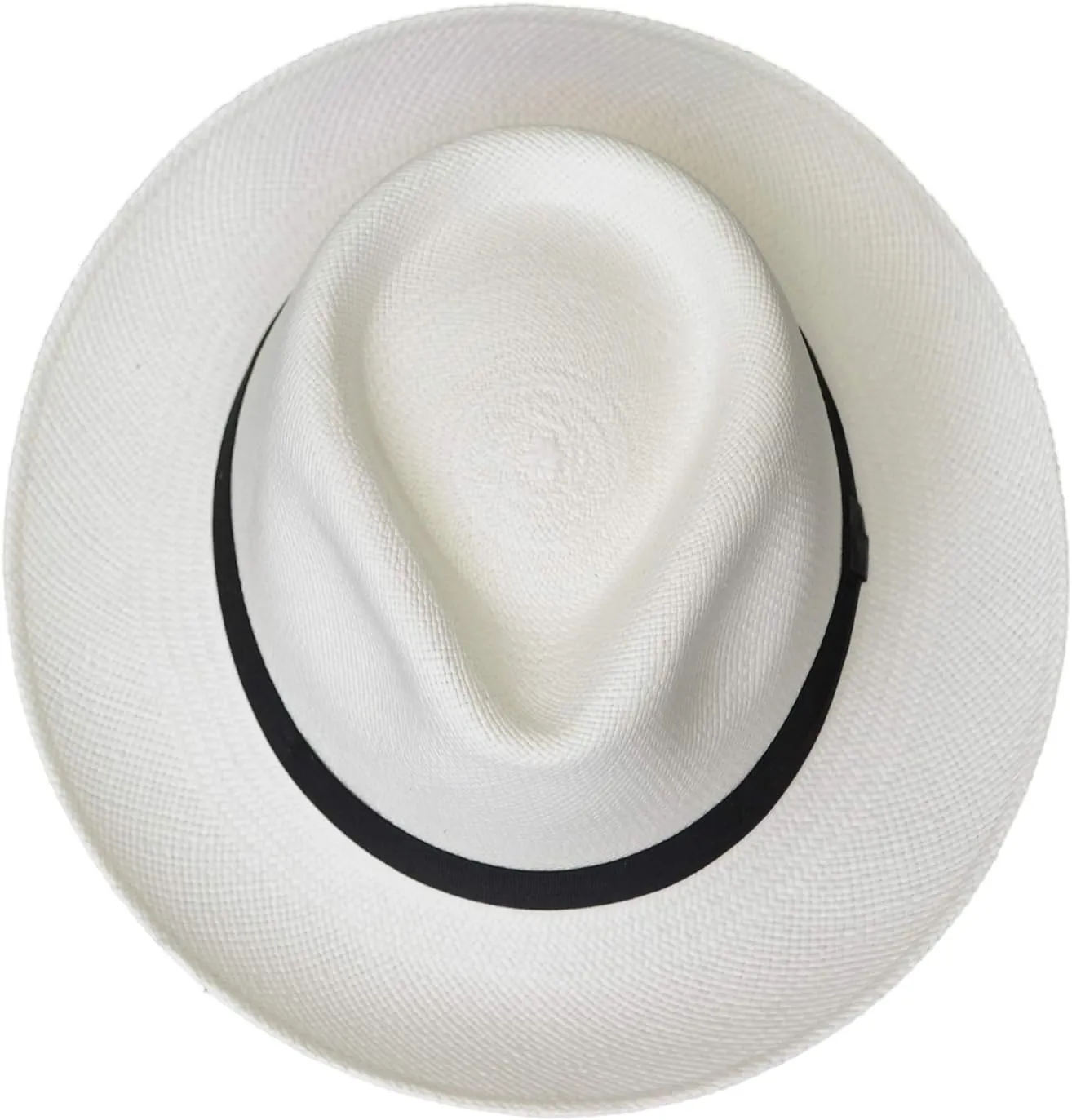 Teardrop Classic Straw Fedora - Brisa Weave - Black Band - Handwoven in Ecuador