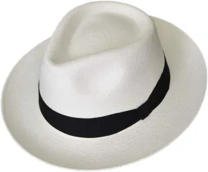 Teardrop Classic Straw Fedora - Brisa Weave - Black Band - Handwoven in Ecuador