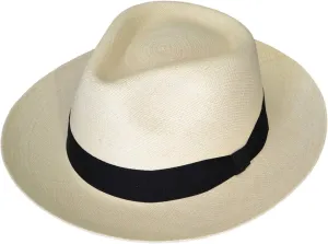 Teardrop Classic Straw Fedora - Brisa Weave - Black Band - Handwoven in Ecuador