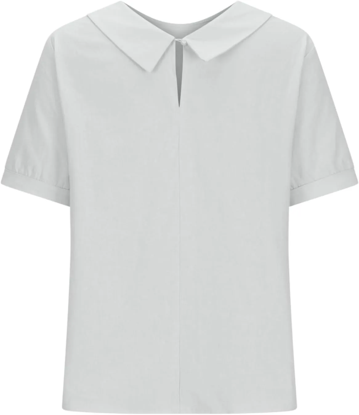 Tops for Women Trendy Collared Short Sleeve Shirts Casual Loose Fitted Linen Blouses Fashion Soft Summer Tops