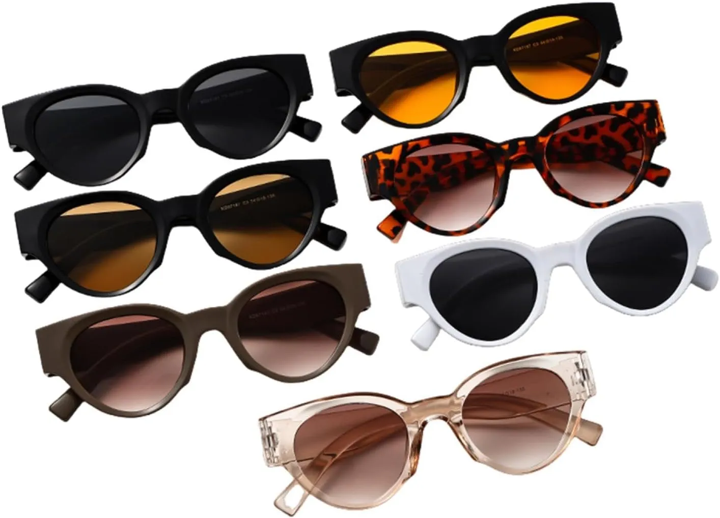 Vintage Classic Black Oval Sunglasses Women Small Eye Fashion Leopard Sun Glasses Female Uv400