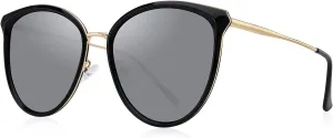 Vintage Polarized Cat eye sunglasses for Women Classic Oversized Cateye Sunglasses