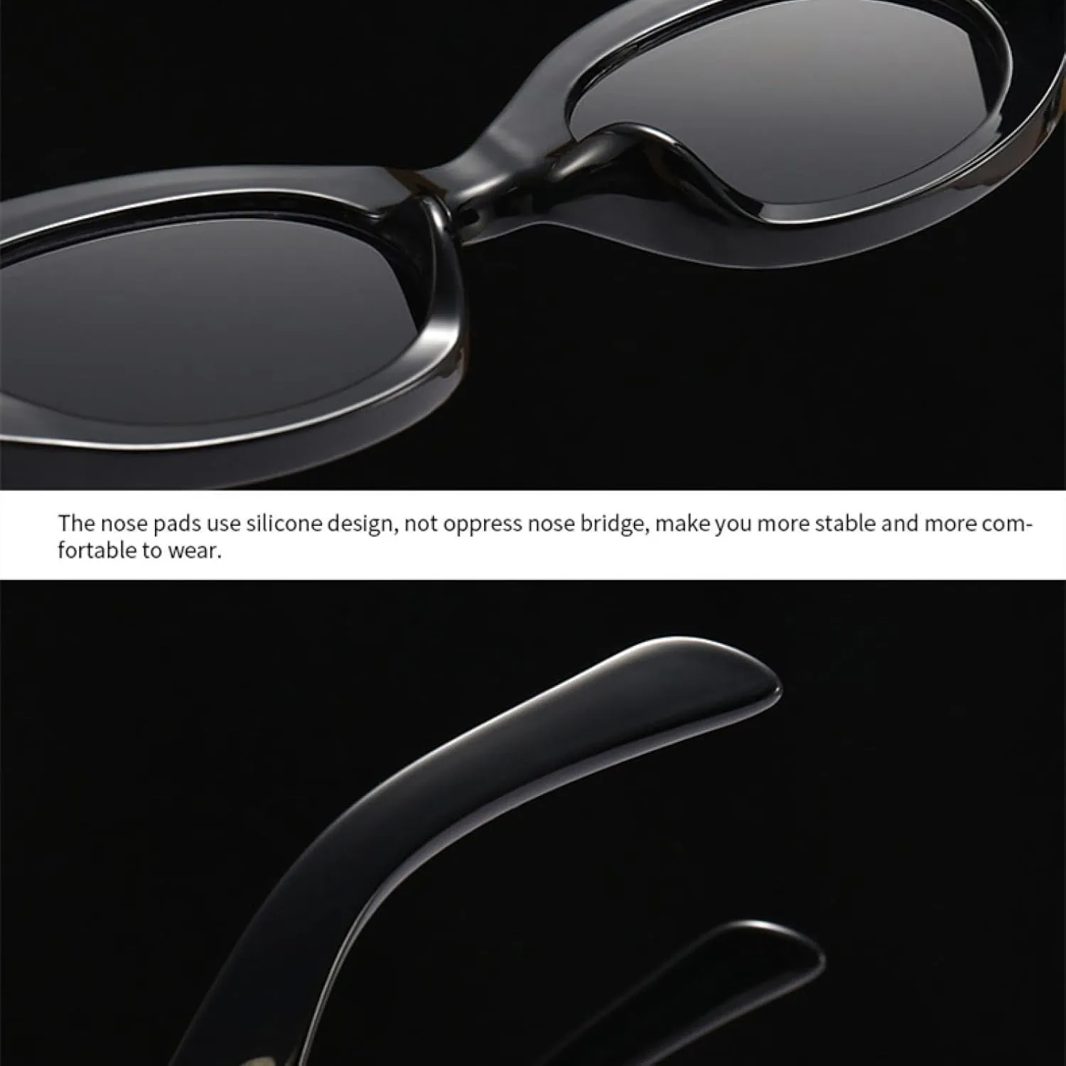 Vintage Small Oval Sunglasses Women Luxury Black Glasses Shades Classic